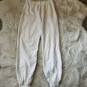 Cream Brandy Melville Sweat Pants